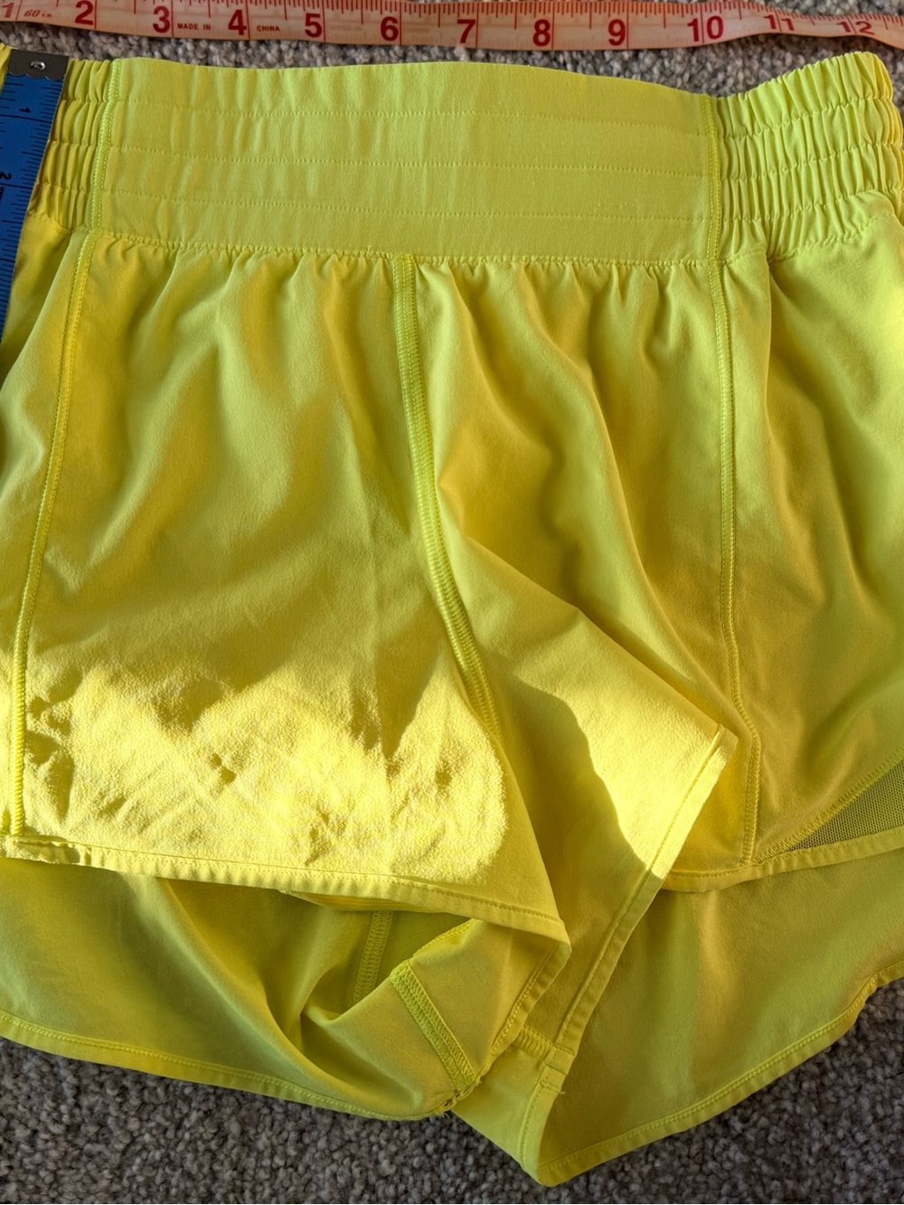 Lululemon bundle of 2 shorts size 6 like new. Yellow and pink animal print EUC - Picture 9 of 9